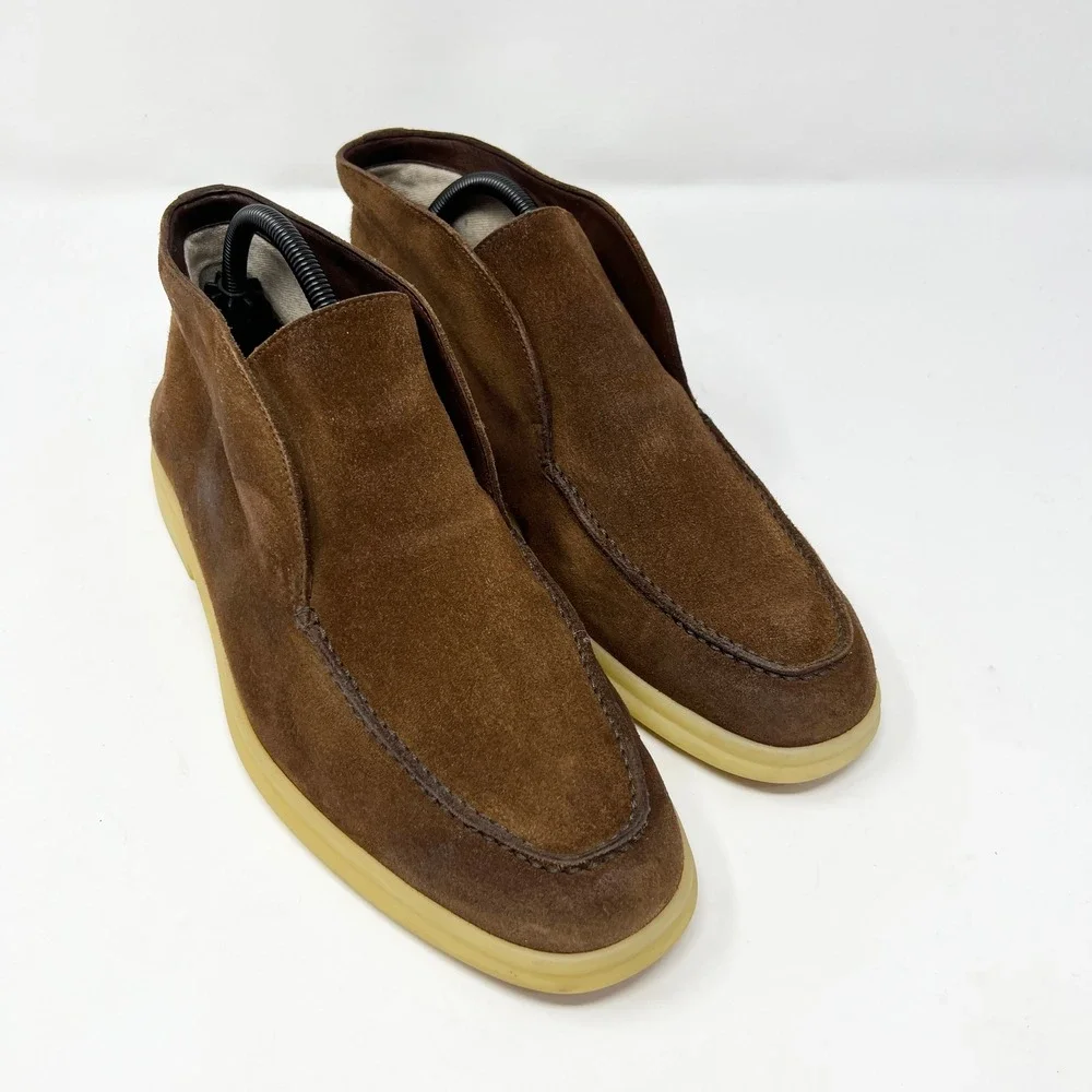 Church's Girvan Men's Brown Suede Slip On Ankle Boots Approx Size 9 Italy